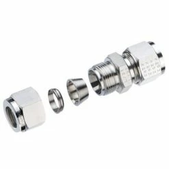 Deals 🎉 Parker Hannifin A-lok® 1/4 x 1/4 in. OD Brass and Stainless Steel Bulkhead Union 🔥